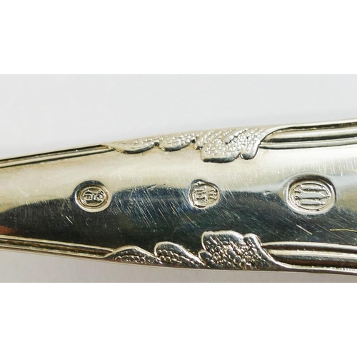 55 - A 20th century Danish silver tomato server, with over stamped maker's mark for A Michelsen, assayed ... 