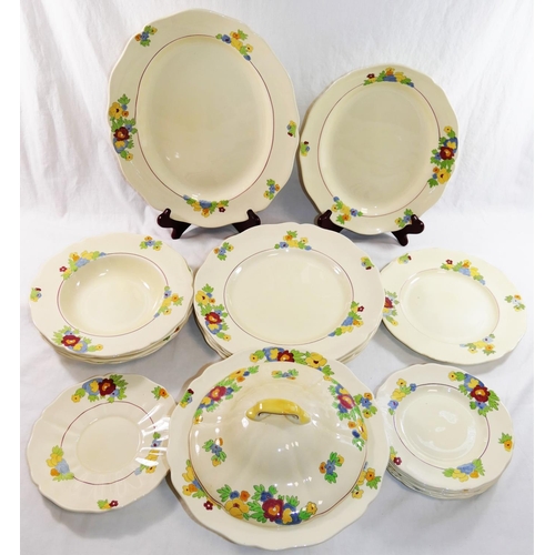 28 - A mid 20th century Royal Doulton 'Minden' pattern part dinner service numbered D5334, comprised of 2... 