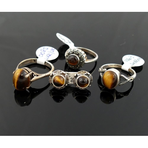 223 - A selection of tiger's eye jewellery comprised of a string of pebble beads, with matching bracelet a... 