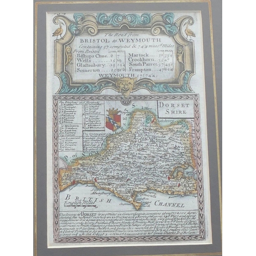 27 - Emmanuel Bowen and John Owen, five 18th century hand coloured maps from 'Britannia Depicta or Ogilby... 