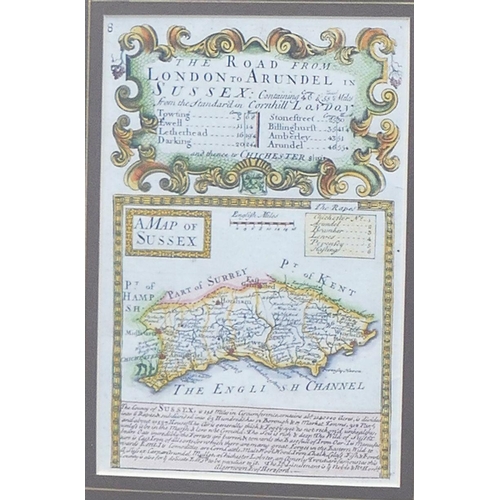 27 - Emmanuel Bowen and John Owen, five 18th century hand coloured maps from 'Britannia Depicta or Ogilby... 