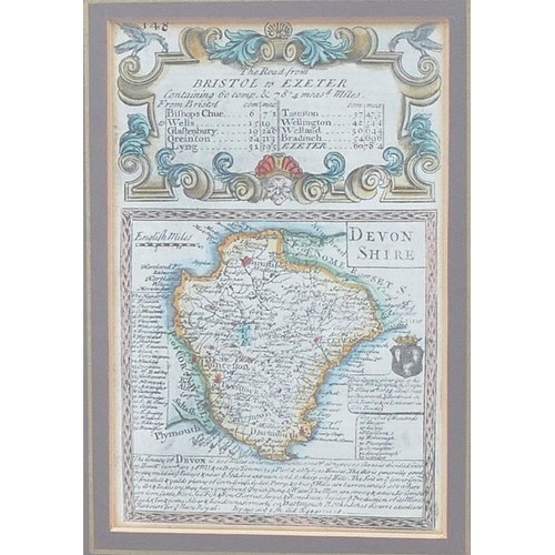 27 - Emmanuel Bowen and John Owen, five 18th century hand coloured maps from 'Britannia Depicta or Ogilby... 