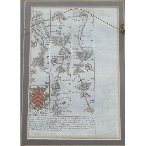 27 - Emmanuel Bowen and John Owen, five 18th century hand coloured maps from 'Britannia Depicta or Ogilby... 