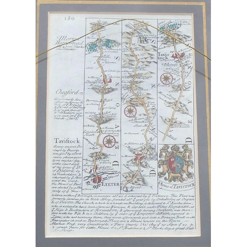 27 - Emmanuel Bowen and John Owen, five 18th century hand coloured maps from 'Britannia Depicta or Ogilby... 