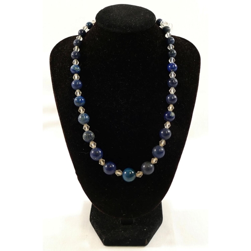 281 - A selection of sodalite jewellery comprised of a graduated spherical bead necklace, two pendants, tw... 