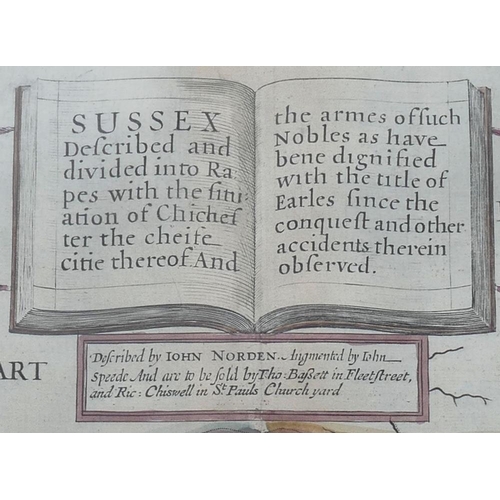 29 - John Speed, 'Sussex Described and divided into Rapes, with the situation of Chichester the cheife ci... 