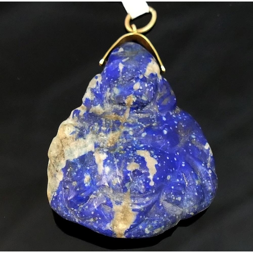 294 - A selection of sodalite jewellery comprised of a graduated spherical bead necklace, a carved Buddha ... 