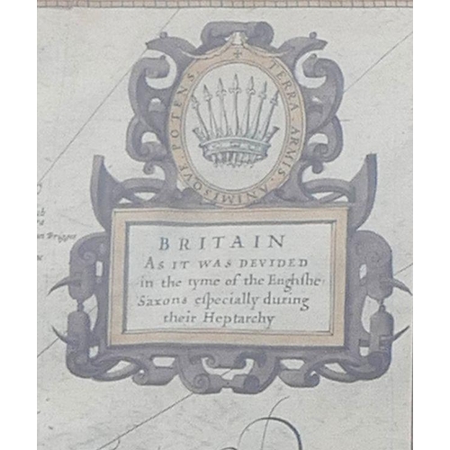 31 - John Speed, 'Britain as it was divided in the tyme of the Englishe Saxons especially during their He... 