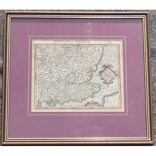 36 - Gerard Mecator and Henricus Hondius, hand coloured map entitled 'Angliae VI Tabula', from the early ... 