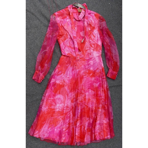 388 - A Peggy French Couture pink jacket and dress