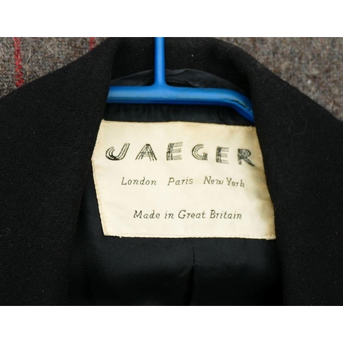 390 - A vintage Jaeger black jacket and skirt