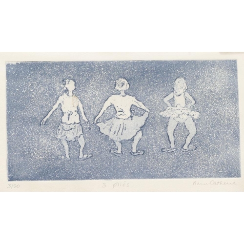 43 - Anne Catherine Phillips (20th/21st century British), '3 plies', soft ground limited edition etching,... 