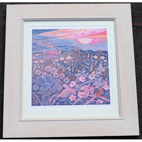 45 - Annie Soudain (21st Century British), 'Midsummer morning', reduction linocut, signed and titled to l... 