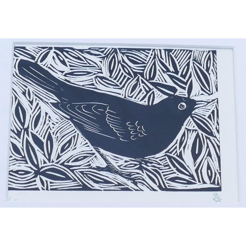 45 - Annie Soudain (21st Century British), 'Midsummer morning', reduction linocut, signed and titled to l... 