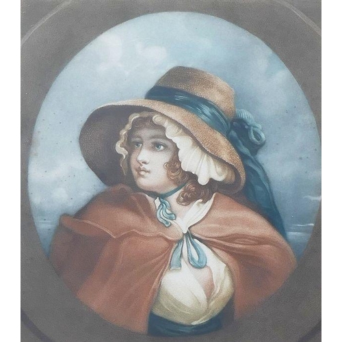 47 - After George Morland, four portraits of ladies, mezzotints, engraved by Henry T Greenhead, published... 