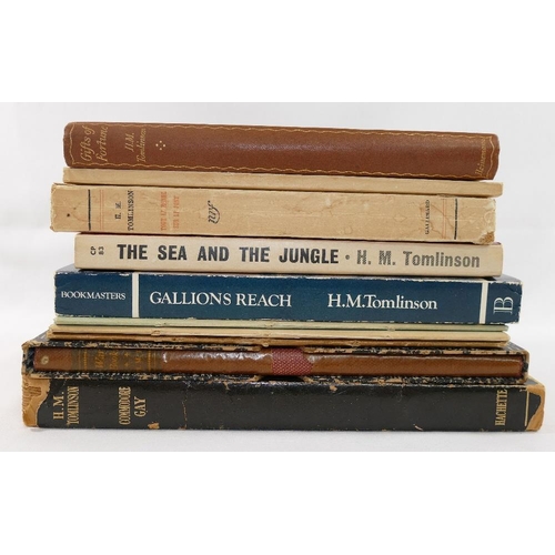 6 - 22 Volumes by H M Tomlinson, from the library of the British author and his son H C Tomlinson, inclu... 