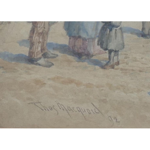 74 - Thomas Robert Macquoid, 'Kutscher Hol, Nuremburg', watercolour, signed and dated '92 to lower left, ... 