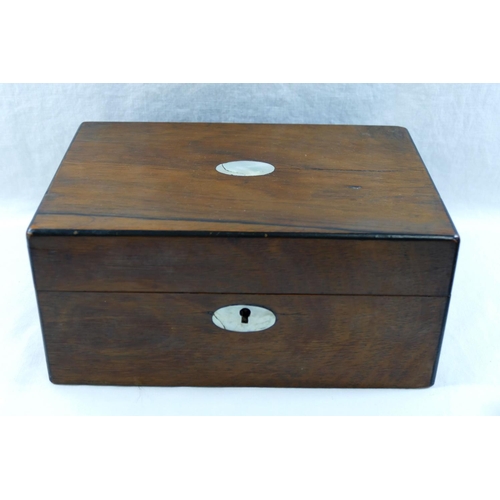 118 - A collection of six boxes comprised of a Mauchline ware souvenir miniature stationery chest from Inv... 