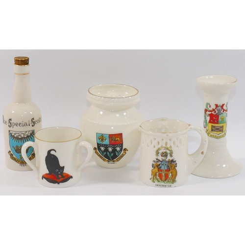 347 - A collection of crested china, including a Vienna City of London teaset, a Willow Art Eton vase, a D... 