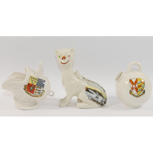 347 - A collection of crested china, including a Vienna City of London teaset, a Willow Art Eton vase, a D... 