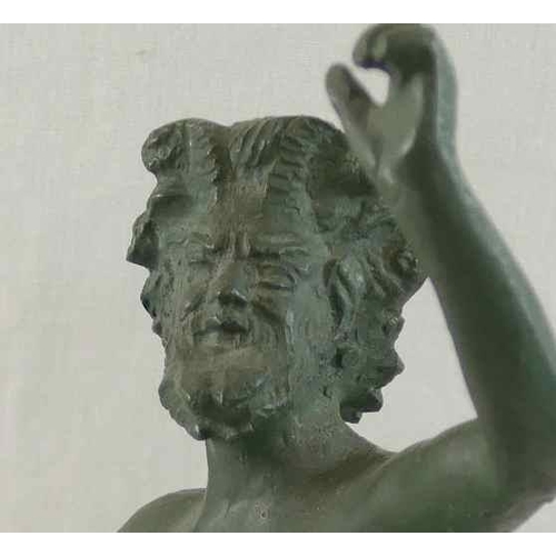 364 - 'The Dancing Faun', copy of the original in Pompeii, bronze, 32cm high