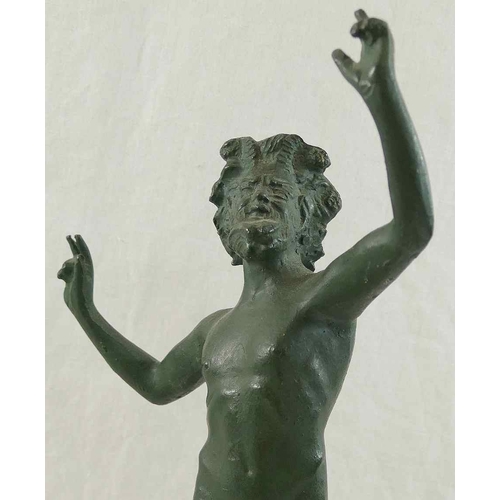 364 - 'The Dancing Faun', copy of the original in Pompeii, bronze, 32cm high