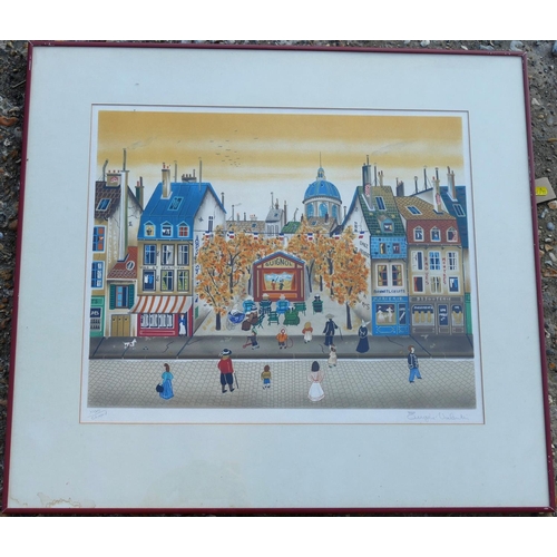 54 - Eugene Valentin Latour (b.1944), Parisian street scenes, limited edition prints, each signed and num... 