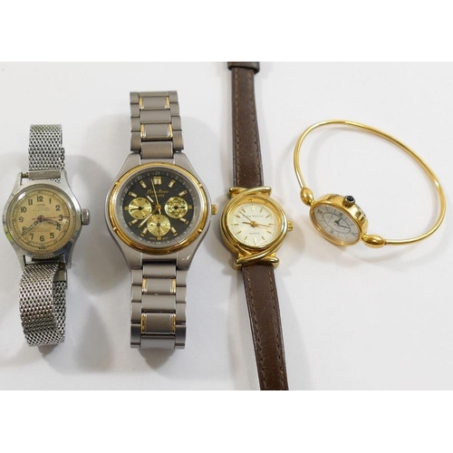 A collection of assorted ladies and gents wrist watches, including ...