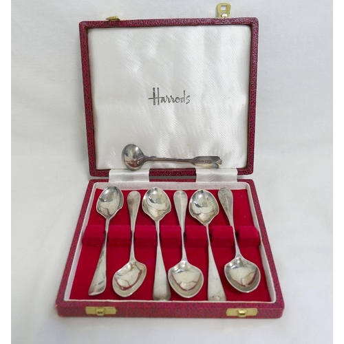 100 - A set of late 19th century silver rats tail pattern cutlery, London 1895, comprised of six table spo... 