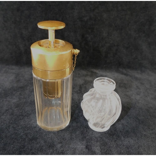 133 - A L'Air du Temps glass scent bottle with spiral body, by Marc Lalique, signed to base, stopper lacki... 