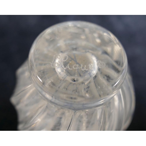 133 - A L'Air du Temps glass scent bottle with spiral body, by Marc Lalique, signed to base, stopper lacki... 