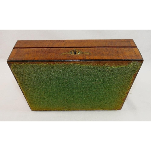 211 - THIS LOT HAS BEEN WITHDRAWN - A 19th century burr walnut inlaid box, 24.5cm x 17.5cm x 7cm high and ... 