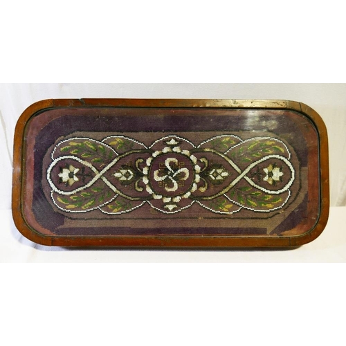 217 - An Edwardian crossbanded satinwood square section plant pot holder, 19cm high, a Victorian mahogany ... 