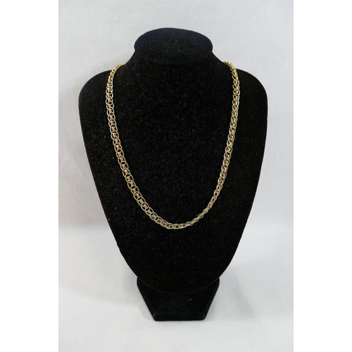 23 - A 9 carat gold Italian fancy link chain, with Birmingham import marks, 43cm long, 7.9g