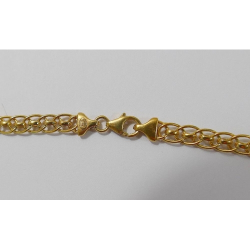 23 - A 9 carat gold Italian fancy link chain, with Birmingham import marks, 43cm long, 7.9g