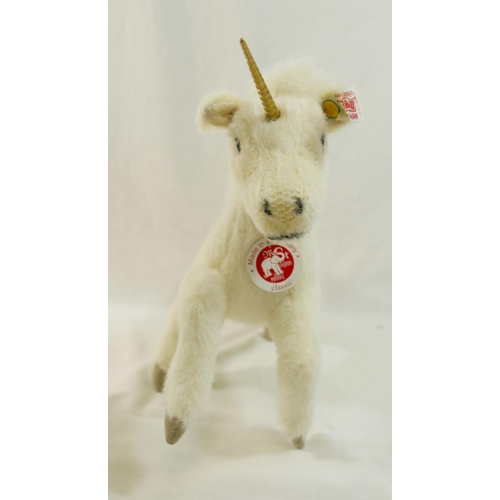 290 - A modern limited edition Steiff unicorn, with ear tag and certificate numbered 00366 (of 1500), 31cm... 