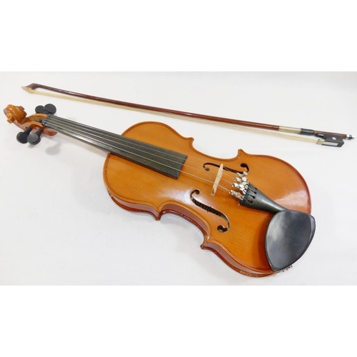 332 - A Chinese Cremola violin, dated 1996, with registration number 96052050, over-all length 47cm, with ... 