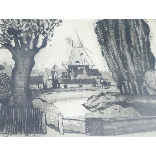 348 - Graham Clarke (b.1941), two limited edition prints entitled 'Old Vicarage, Rye' and  'Windmill, Rye'... 