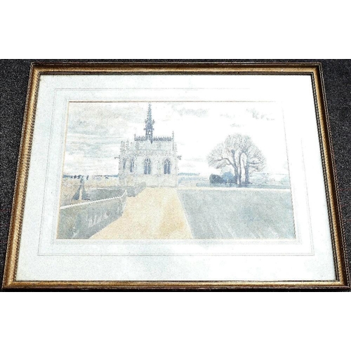 359 - John Doyle (b.1928), 'The Chapel of St. Hubert, Amboise', watercolour', signed and dated 1975 lower ... 