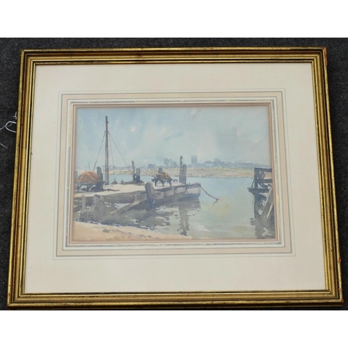 370 - William Benner (1884-1964), 'River Estuary towards Walberswick, Suffolk', watercolour, signed lower ... 