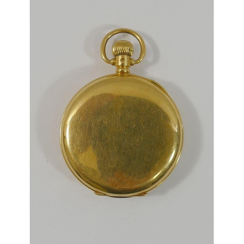 75 - An early 20th century Waltham stem wind hunter pocket watch with 18 carat gold Dennison case, Birmin... 