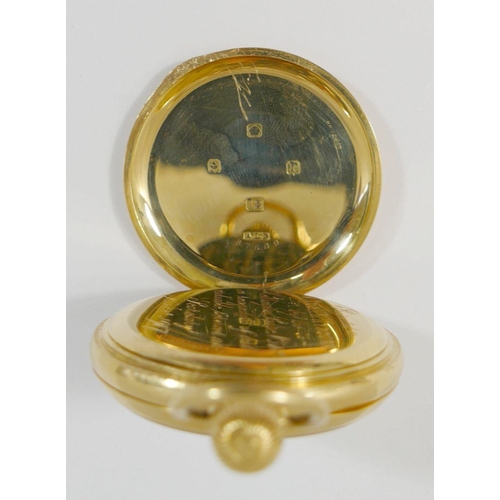 75 - An early 20th century Waltham stem wind hunter pocket watch with 18 carat gold Dennison case, Birmin... 