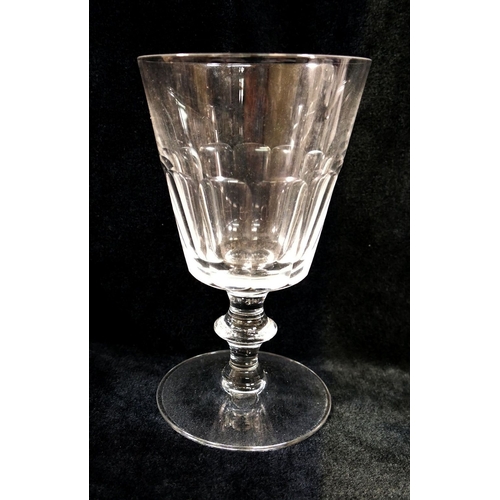 132 - A collection of approximately 27 19th century and later drinking glasses, most with panel cut decora... 