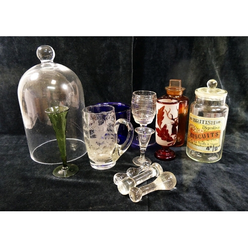 140 - An assortment of 19th century and later British and Continental glassware including a 19th century B... 