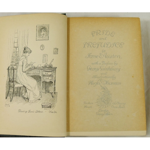 337 - Pride & Prejudice by Jane Austen, with illustrated by Hugh Thomson, with preface by George Saintsbur... 