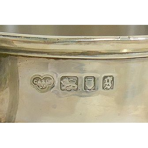 102A - A silver christening mug, London 1922, by the Goldsmiths and Silversmiths Company, the pedestal cup ... 