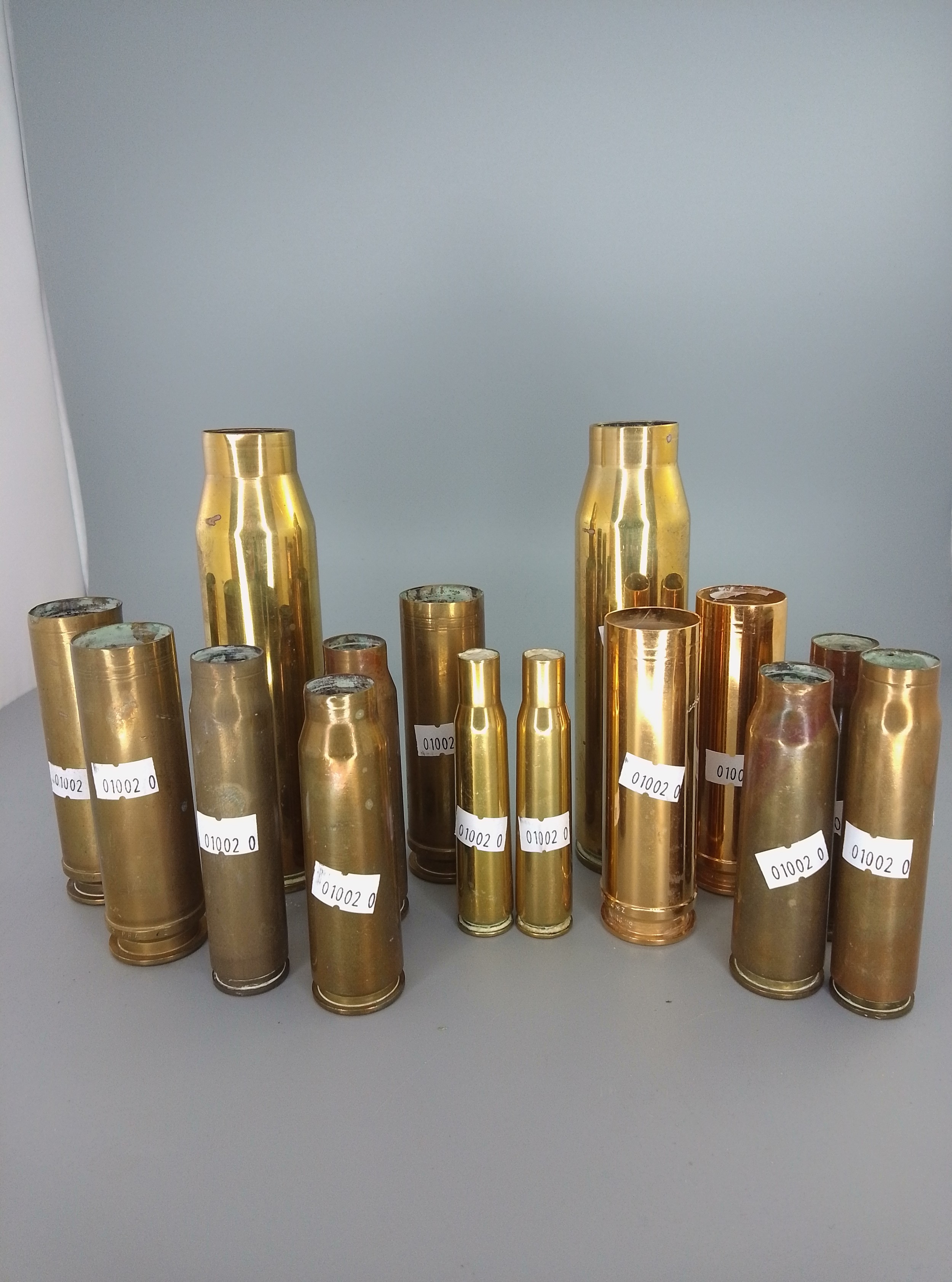 Collection of Inert Brass Artillery Shell Cases – Various Sizes and ...