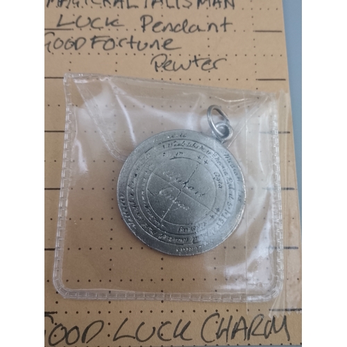 4 - Pewter talisman pendant designed to bring good fortune