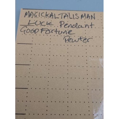 4 - Pewter talisman pendant designed to bring good fortune