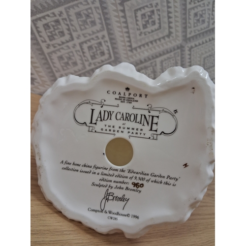 25 - Coalport Lady Caroline At The Summer Garden Party, Rare Vintage, Limited Edition, Bone China Figurin... 